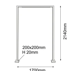 Sklep Kaja Lampa zewnętrzna ramka nad wejście 214cm ANT 9931 TAKETA | Kaja* Lampy Ogrodowe Stojące