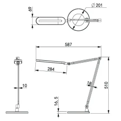 Sklep Kaja Lampka biurkowa K-BL1221 z serii ALETTE | Kaja Oświetlenie* Lampki Biurkowe|Lampy Led