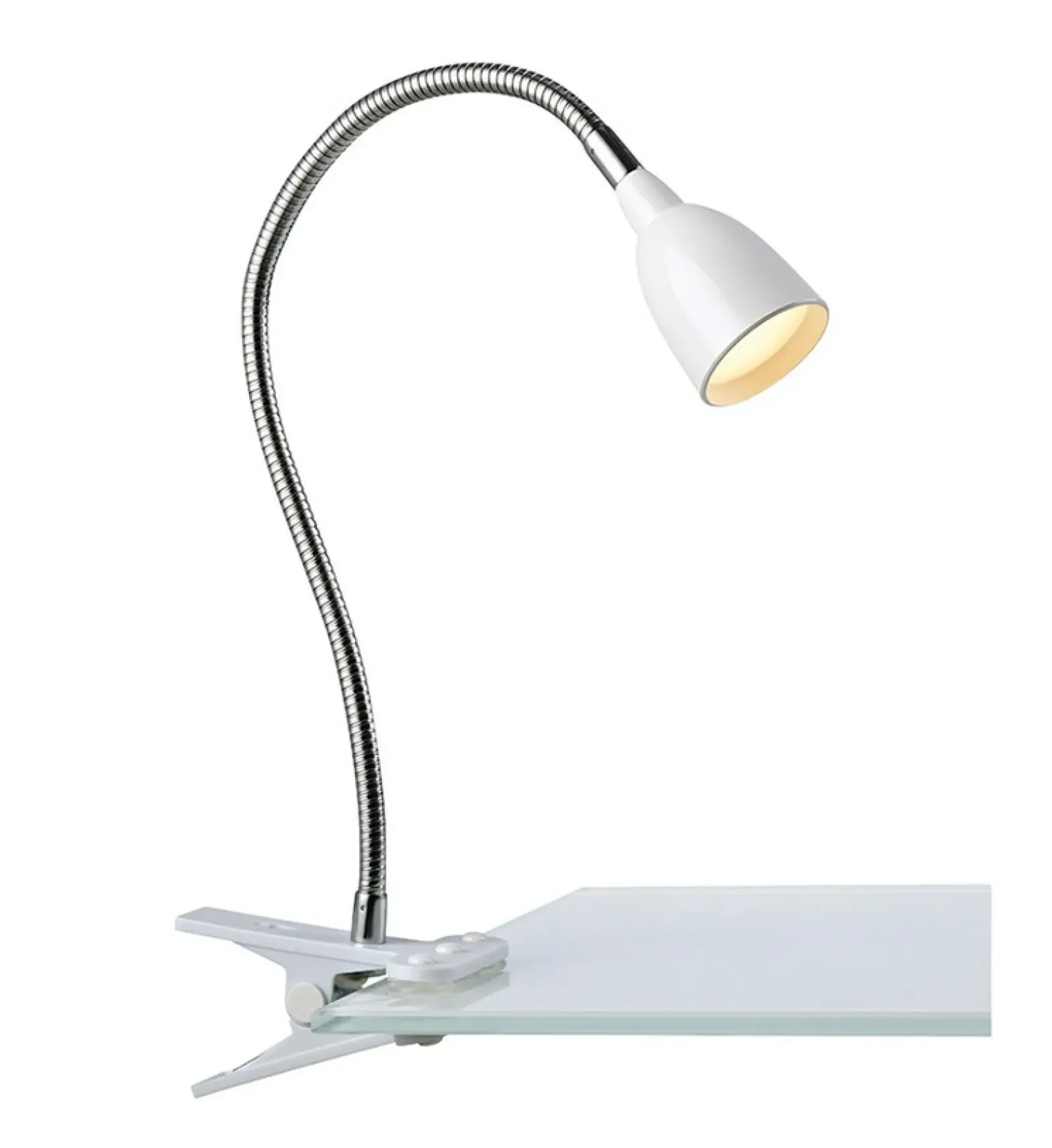 Sklep Kaja Lampka biurkowa na klipsie w białym kolorze 106091 | Kaja Oświetlenie* Lampy Led|Lampki Biurkowe