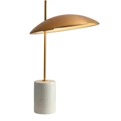 Sklep Kaja Lampka na marmurowej podstawie TB-203342-1-GD VILAI | Kaja Oświetlenie* Nowoczesne Lampki Stołowe|Lampy Led