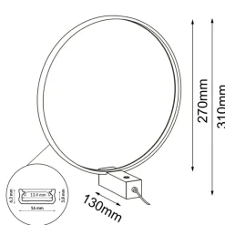 Sklep Kaja Lampka nocna ledowe koło ⌀27cm 3000K ANT 2004 AGARO | Kaja Oświetlenie* Lampy Led|Nowoczesne Lampki Stołowe