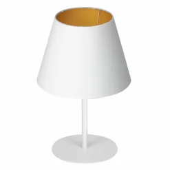 Sklep Kaja Lampka nocna, stołowa w białym kolorze LX 3457 z serii ARDEN | Kaja* Lampki Stołowe Z Abażurem|Tradycyjne Lampki Stołowe
