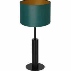 Sklep Kaja Lampka nocna w kolorze butelkowej zieleni LX 3680 z serii TABLE LAMPS* Lampki Stołowe Z Abażurem|Tradycyjne Lampki Stołowe