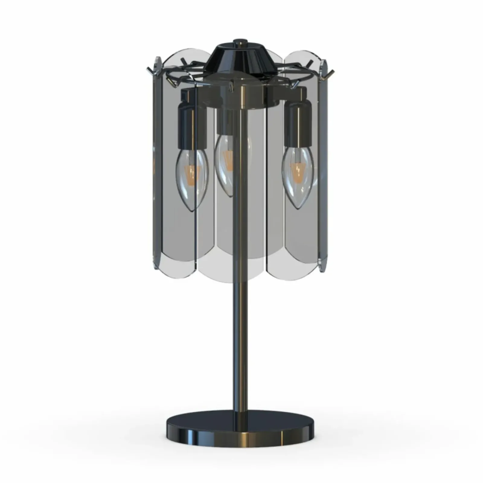 Sklep Kaja Lampka nocna w stylu dark glamour MT3523-3S-EBCN NIRA | Kaja* Nowoczesne Lampki Stołowe|Tradycyjne Lampki Stołowe