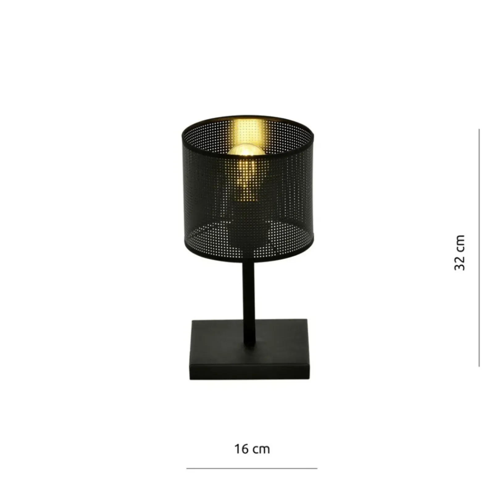 Sklep Kaja Lampka nocna w stylu industrialnym 1143/LN1 JORDAN | Kaja Oświetlenie* Lampki Stołowe Z Abażurem|Nowoczesne Lampki Stołowe