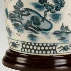 Sklep Kaja Lampka nocna z abażurem BLUE-TRAD-WP-TL z serii BLUE TRADITIONAL* Lampki Stołowe Z Abażurem|Tradycyjne Lampki Stołowe