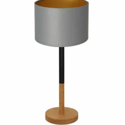 Sklep Kaja Lampka nocna z abażurem w kształcie walca LX 3826 z serii TABLE LAMPS* Lampki Stołowe Z Abażurem|Tradycyjne Lampki Stołowe