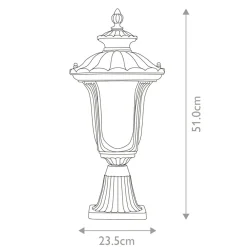 Sklep Kaja Lampka ogrodowa, teksturowana czerń CC3-S-BK z serii CHICAGO* Lampy Ogrodowe Stojące