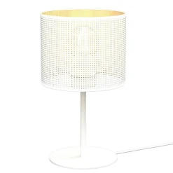 Sklep Kaja Lampka stołowa ażurowa, biały abażur LX 5270 z serii LOFT SHADE | Kaja* Lampki Stołowe Z Abażurem|Nowoczesne Lampki Stołowe
