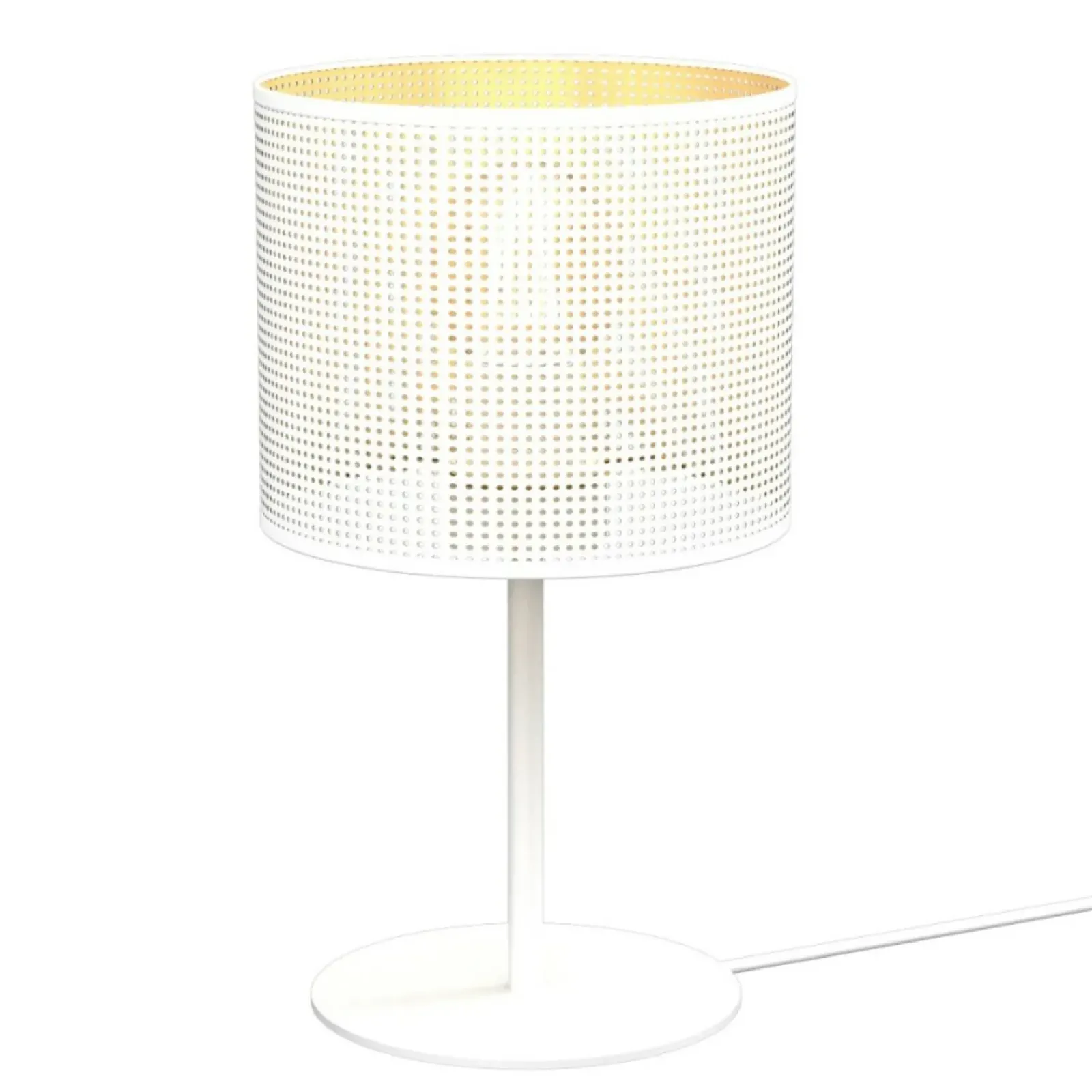 Sklep Kaja Lampka stołowa ażurowa, biały abażur LX 5270 z serii LOFT SHADE | Kaja* Lampki Stołowe Z Abażurem|Nowoczesne Lampki Stołowe