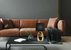 Sklep Kaja Lampka stołowa glamour, do salonu 41-79916 HIERRO | Kaja Oświetlenie* Lampki Stołowe Z Abażurem