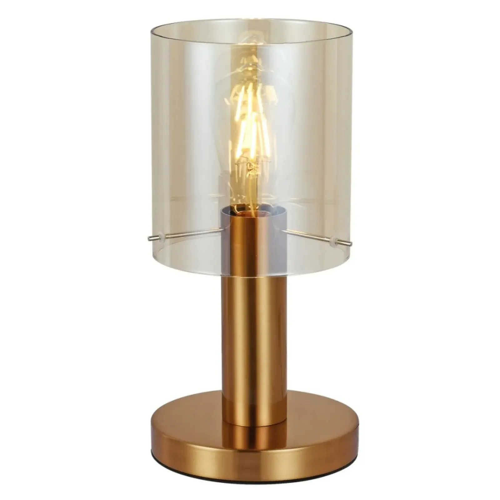 Sklep Kaja Lampka stołowa modern glamour TB-5581-1-BRO+AMB SARDO | Kaja* Nowoczesne Lampki Stołowe