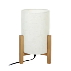 Sklep Kaja Lampka stołowa w stylu rustykalnym TB-85930-M-WH-WO ONES | Kaja* Lampki Stołowe Z Abażurem|Tradycyjne Lampki Stołowe