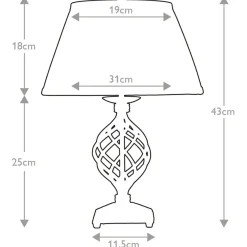 Sklep Kaja Lampka stołowa z karbowanym abażurem BELFRY-TL z serii BELFRY* Lampki Stołowe Z Abażurem|Tradycyjne Lampki Stołowe