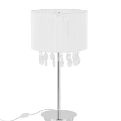 Sklep Kaja Lampka stołowa z kryształkami MTM9262/3P WH ESSENCE | Kaja Oświetlenie* Lampki Stołowe Z Abażurem