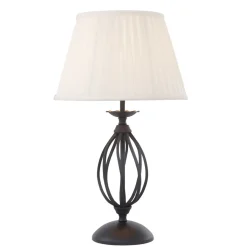 Sklep Kaja Lampka stołowa ze zwężanym abażurem ART-TL-BLACK z serii ARTISAN* Lampki Stołowe Z Abażurem|Tradycyjne Lampki Stołowe