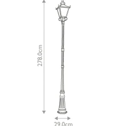 Sklep Kaja Latarnia stojąca, lampa ogrodowa GP1-BLACK z serii GRAMPIAN* Lampy Ogrodowe Stojące