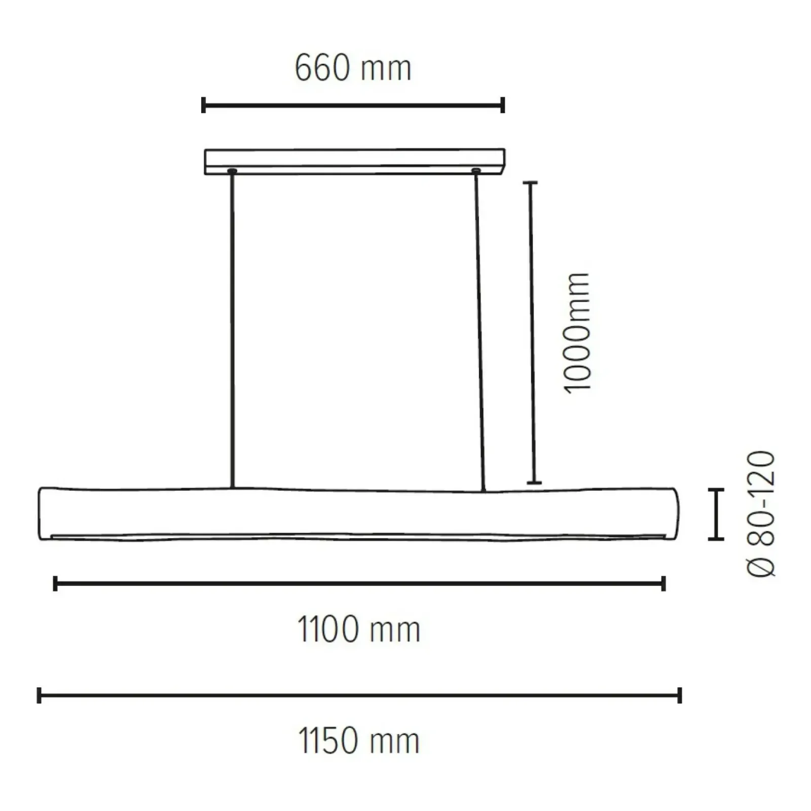 Sklep Kaja Ledowa, drewniana belka 115cm lampa wisząca 69660104 LUCAS | Kaja Best Sale