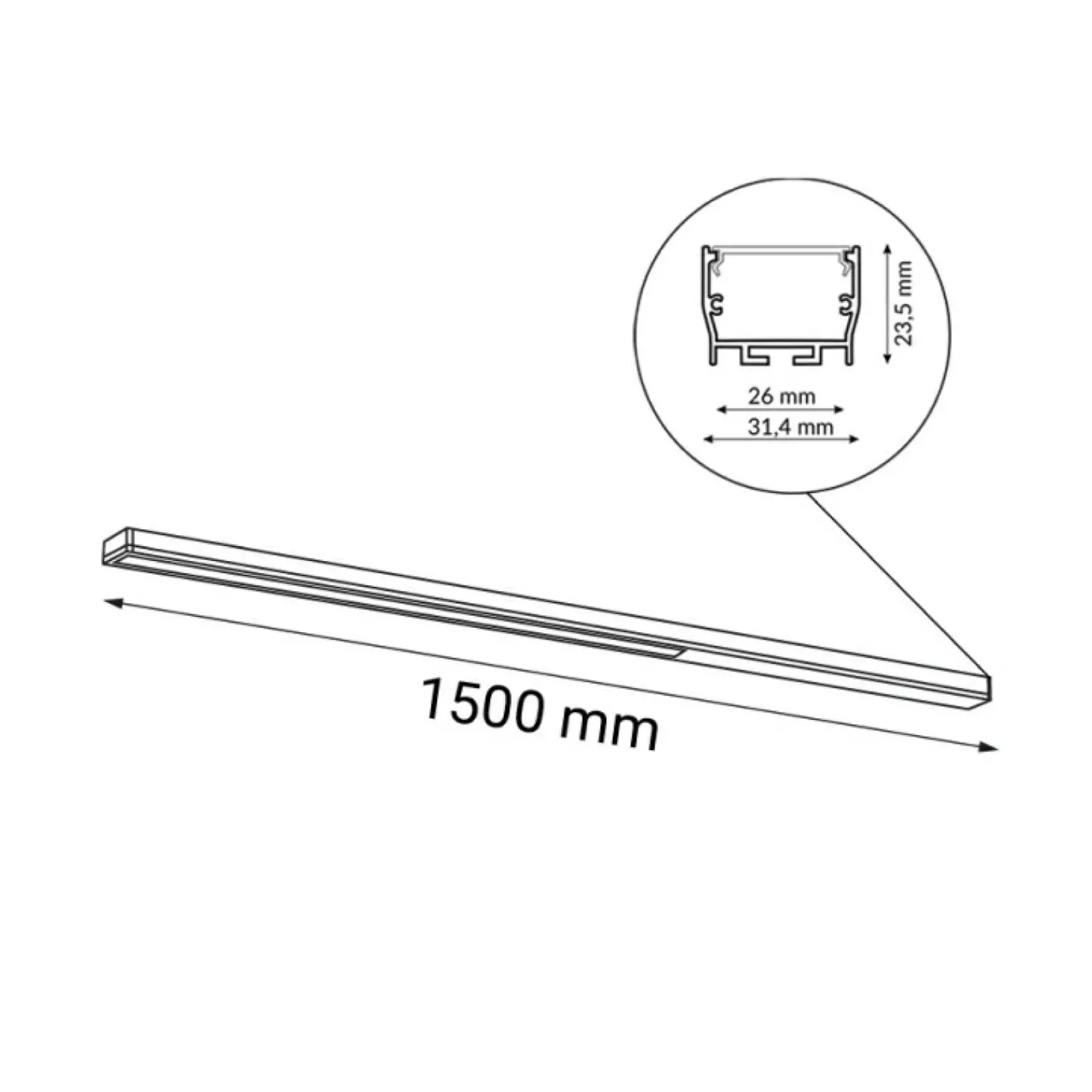 Sklep Kaja Ledowa, długa lampa LED do holu 150cm 3000K ANT 1812 HIATE | Kaja* Lampy Led|Plafony Nowoczesne