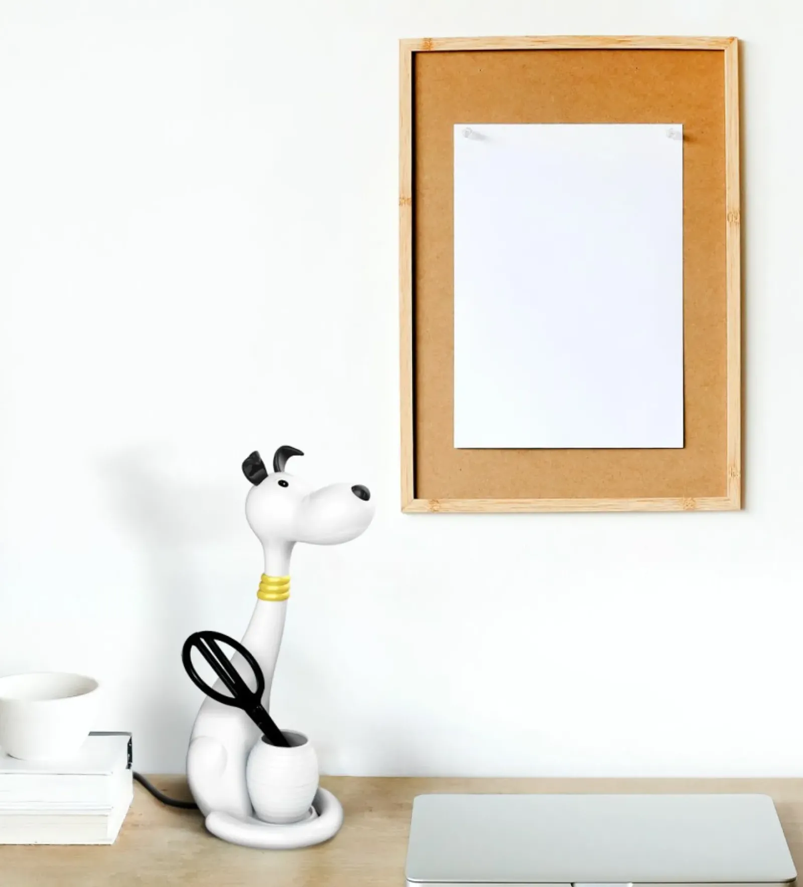 Sklep Kaja Ledowa, dziecięca lampka do nauki K-BL1607 BIAŁY PIESEK | Kaja*Dzieci Lampki Biurkowe|Lampy Led