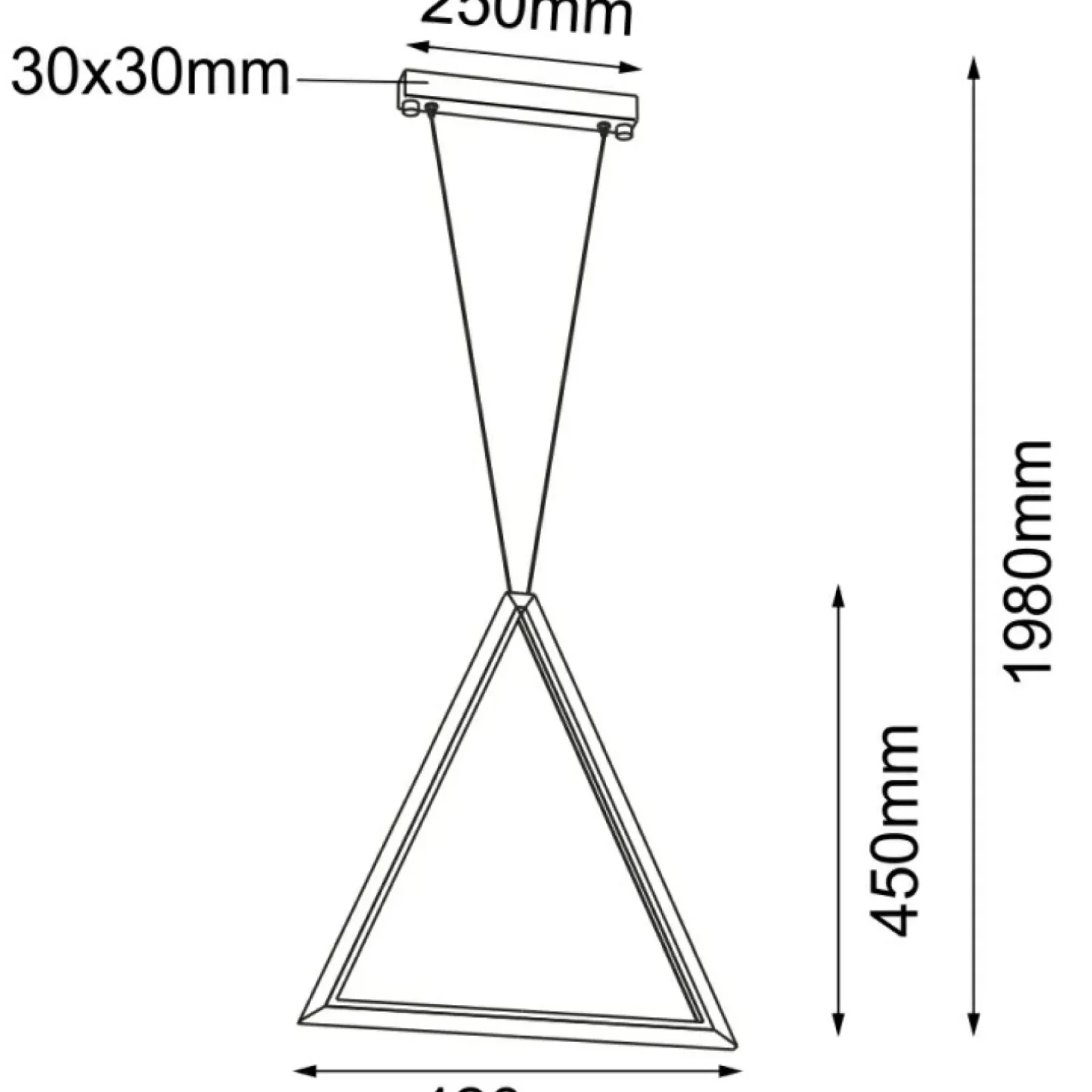 Sklep Kaja Ledowa, geometryczna lampa wisząca 4000K ANT 5077 IKUNA | Kaja Best Sale