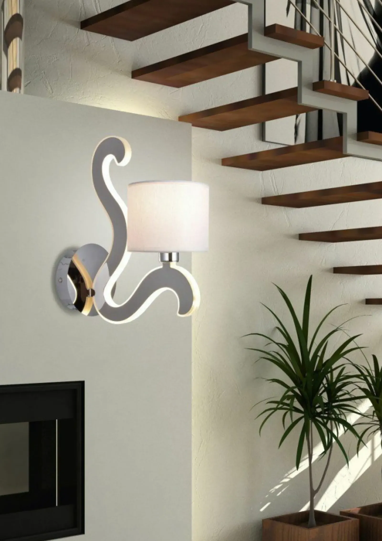 Sklep Kaja Ledowa lampa ścienna z abażurem E14 21-33864 AMBROSIA | Kaja* Kinkiety Tradycyjne
