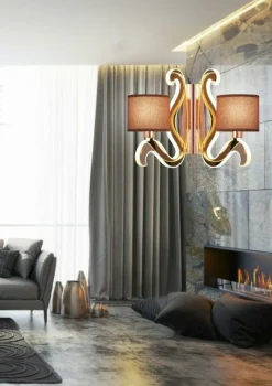 Sklep Kaja Ledowa lampa ścienna z abażurami 22-33529 AMBROSIA | Kaja Oświetlenie* Kinkiety Tradycyjne