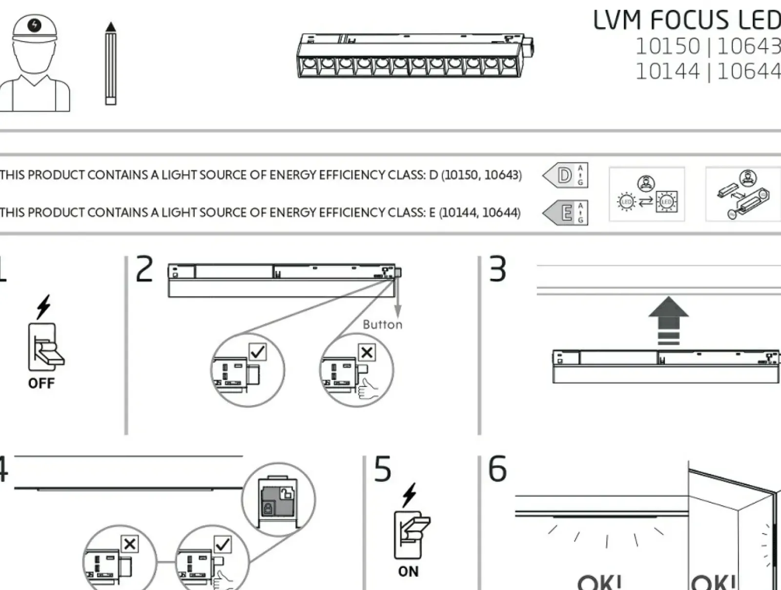 Sklep Kaja Ledowa lampa do szyny magnetycznej 1F 10144 LVM FOCUS LED | Kaja* Szynoprzewody Natynkowe|Szynoprzewody Podtynkowe