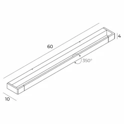 Sklep Kaja Ledowa lampa nad lustro w łazience 60cm MX W0319 FLINK | Kaja* Lampy Do Łazienki|Lampy Led