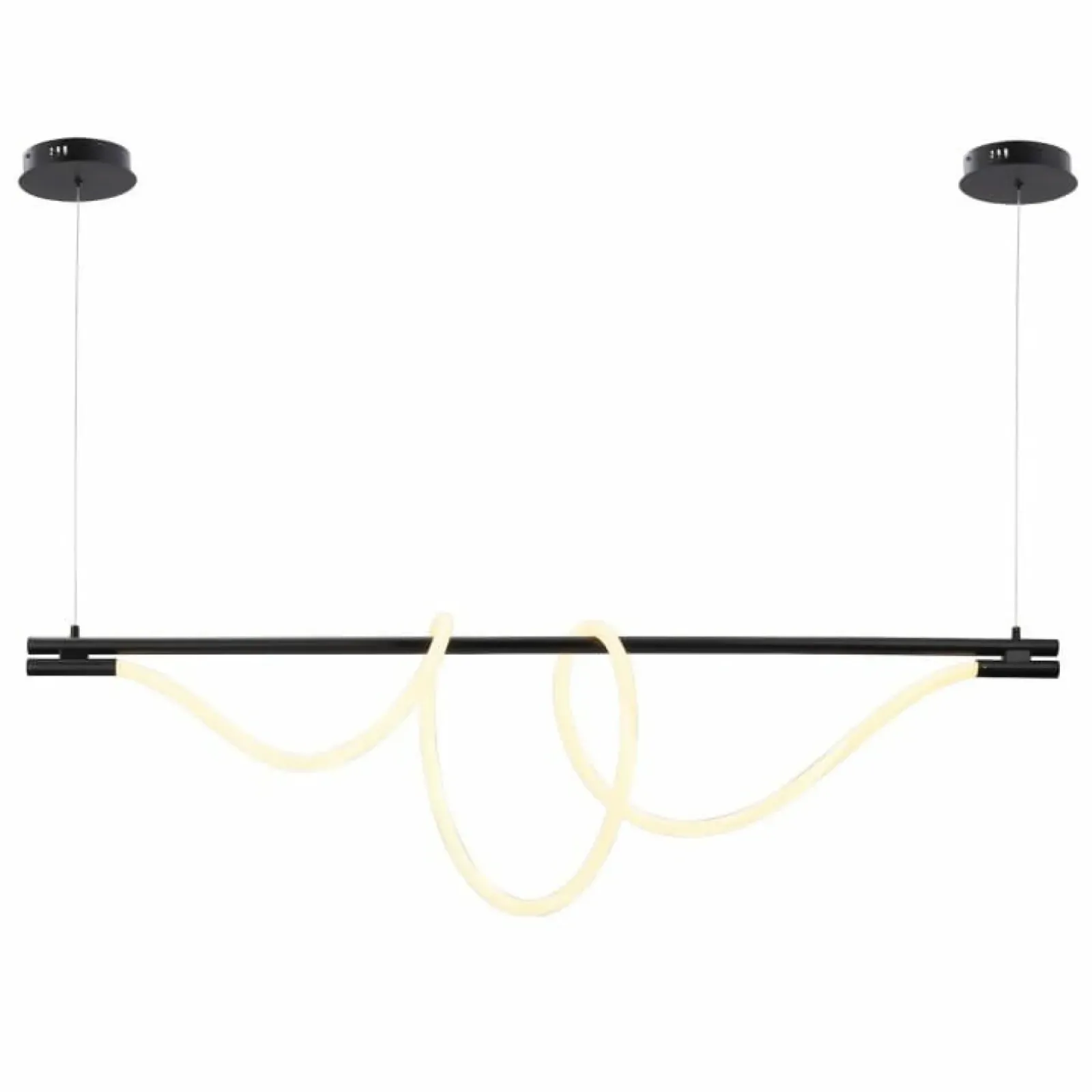 Sklep Kaja Ledowa lampa nad wyspę kuchenną ABR-HILTON-SC-38W SPIRALI | Kaja czarny Outlet