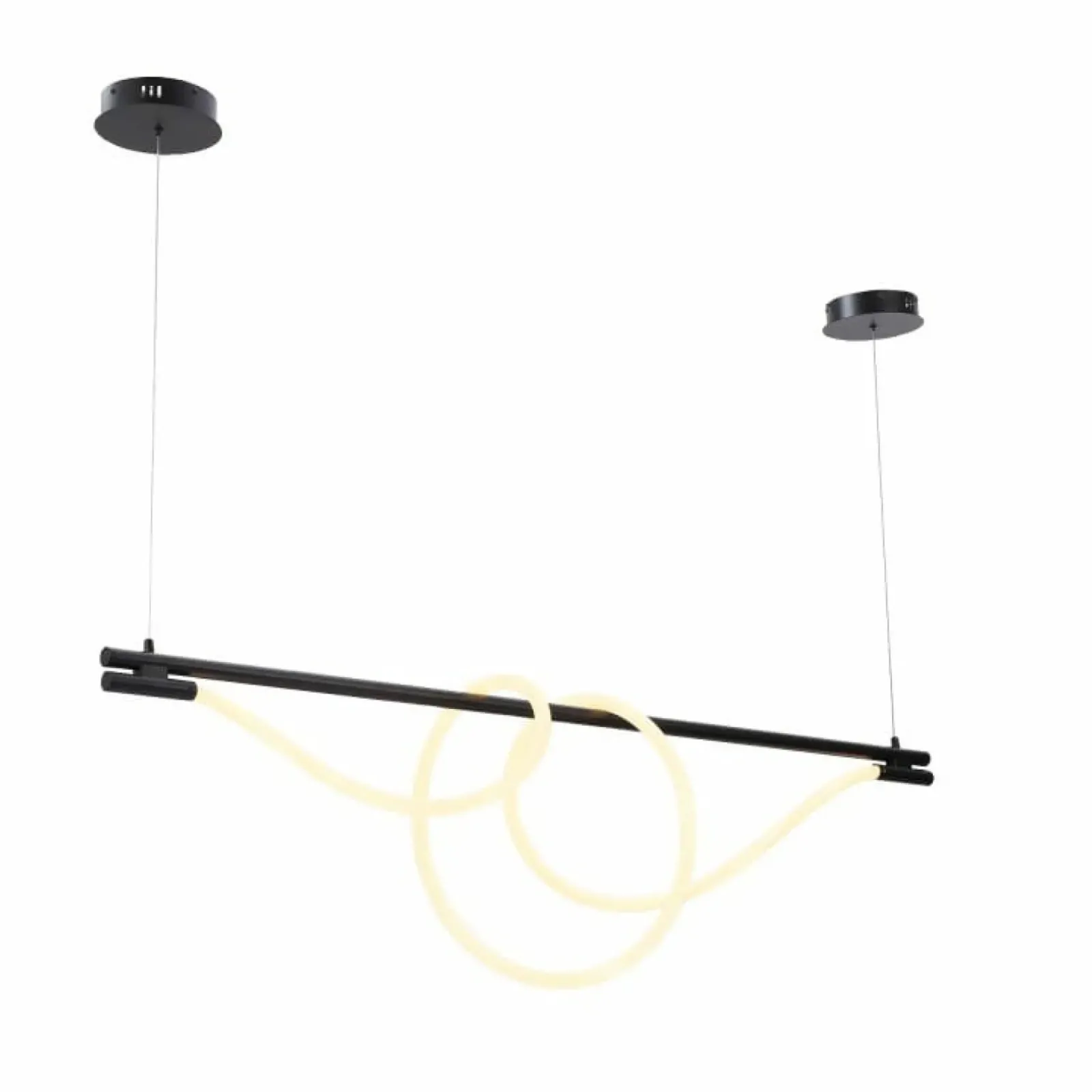 Sklep Kaja Ledowa lampa nad wyspę kuchenną ABR-HILTON-SC-38W SPIRALI | Kaja czarny Outlet