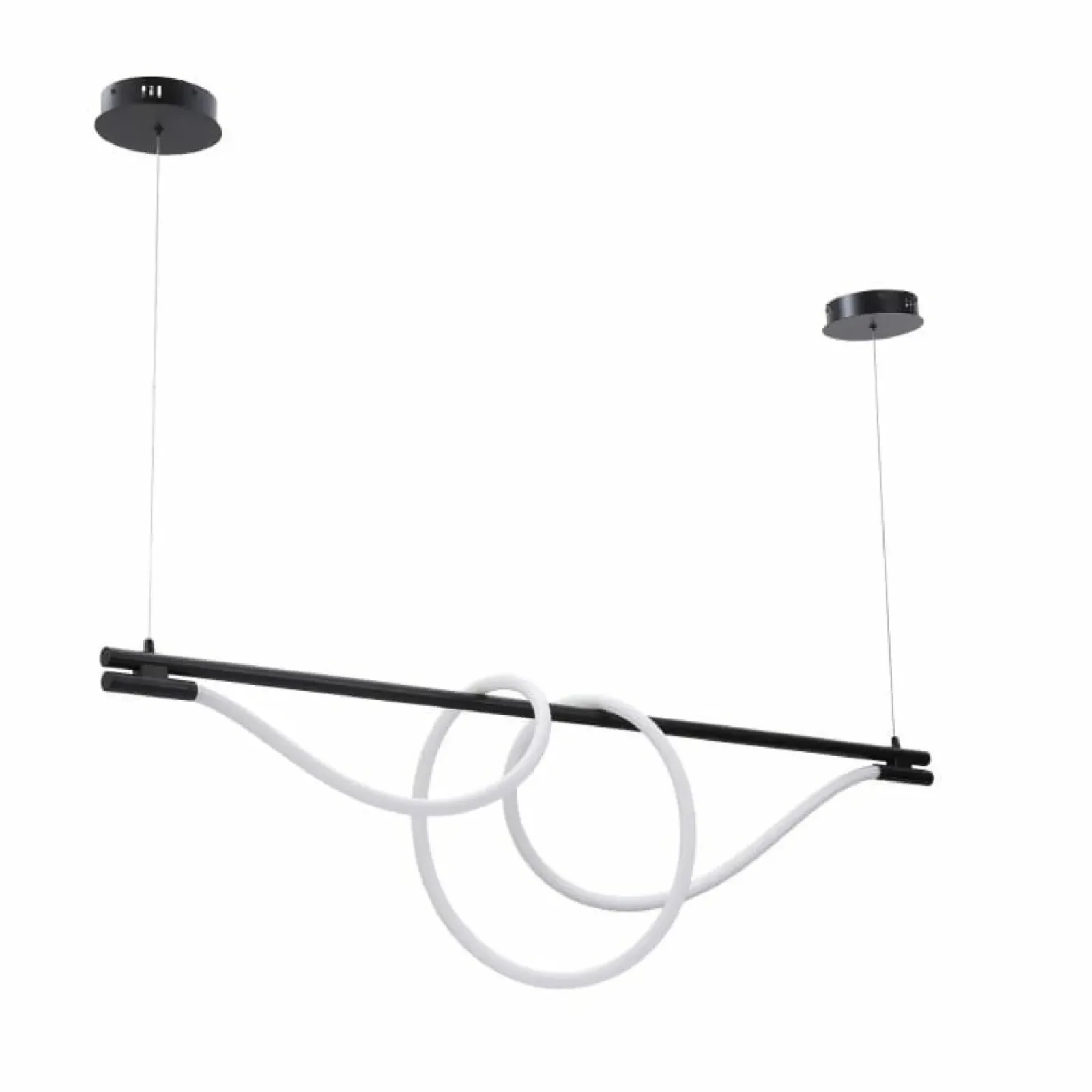 Sklep Kaja Ledowa lampa nad wyspę kuchenną ABR-HILTON-SC-38W SPIRALI | Kaja czarny Outlet