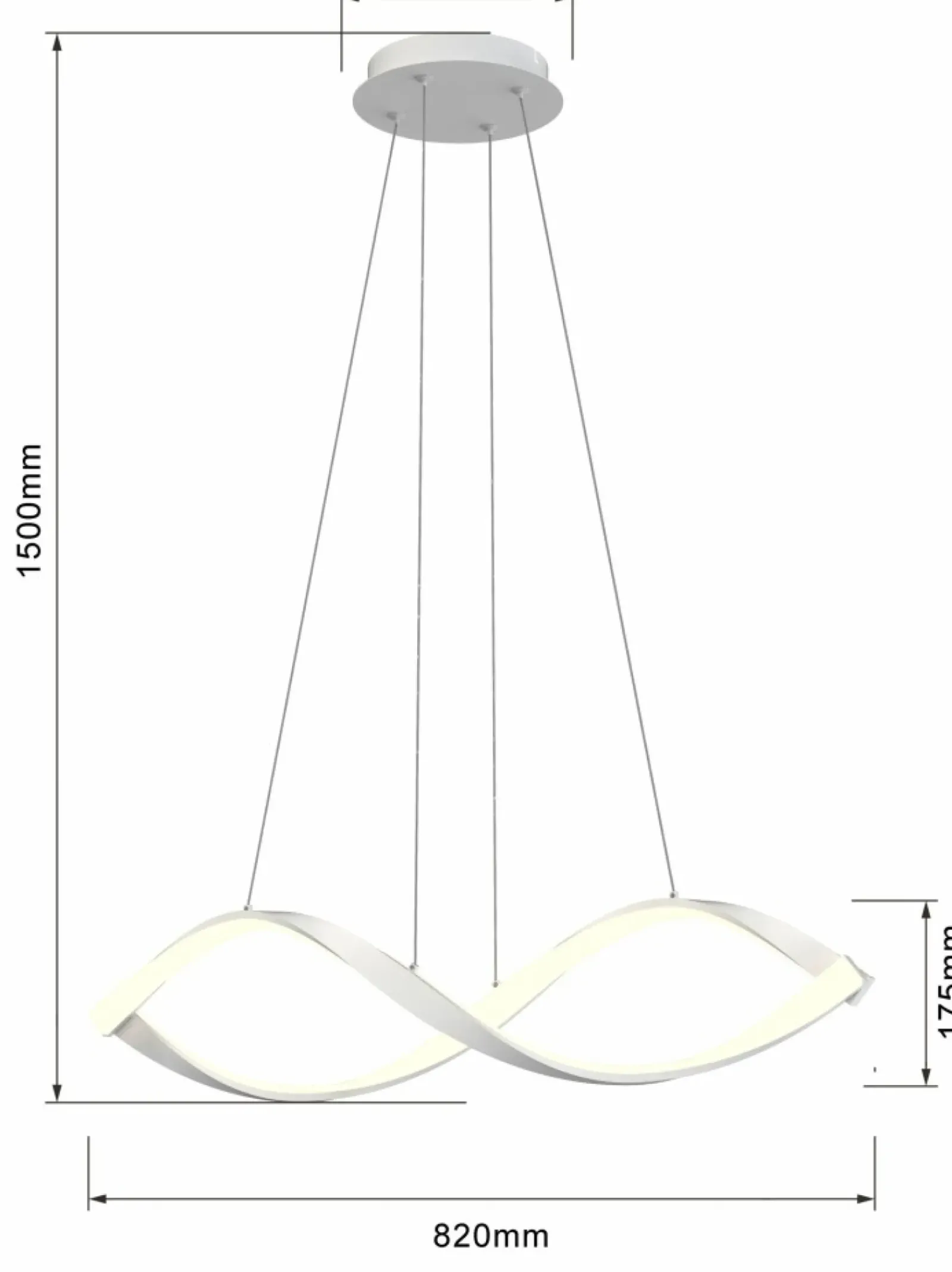 Sklep Kaja Ledowa lampa o designerskim kształcie WF 6033-0106 AVIANO | Kaja biały Clearance