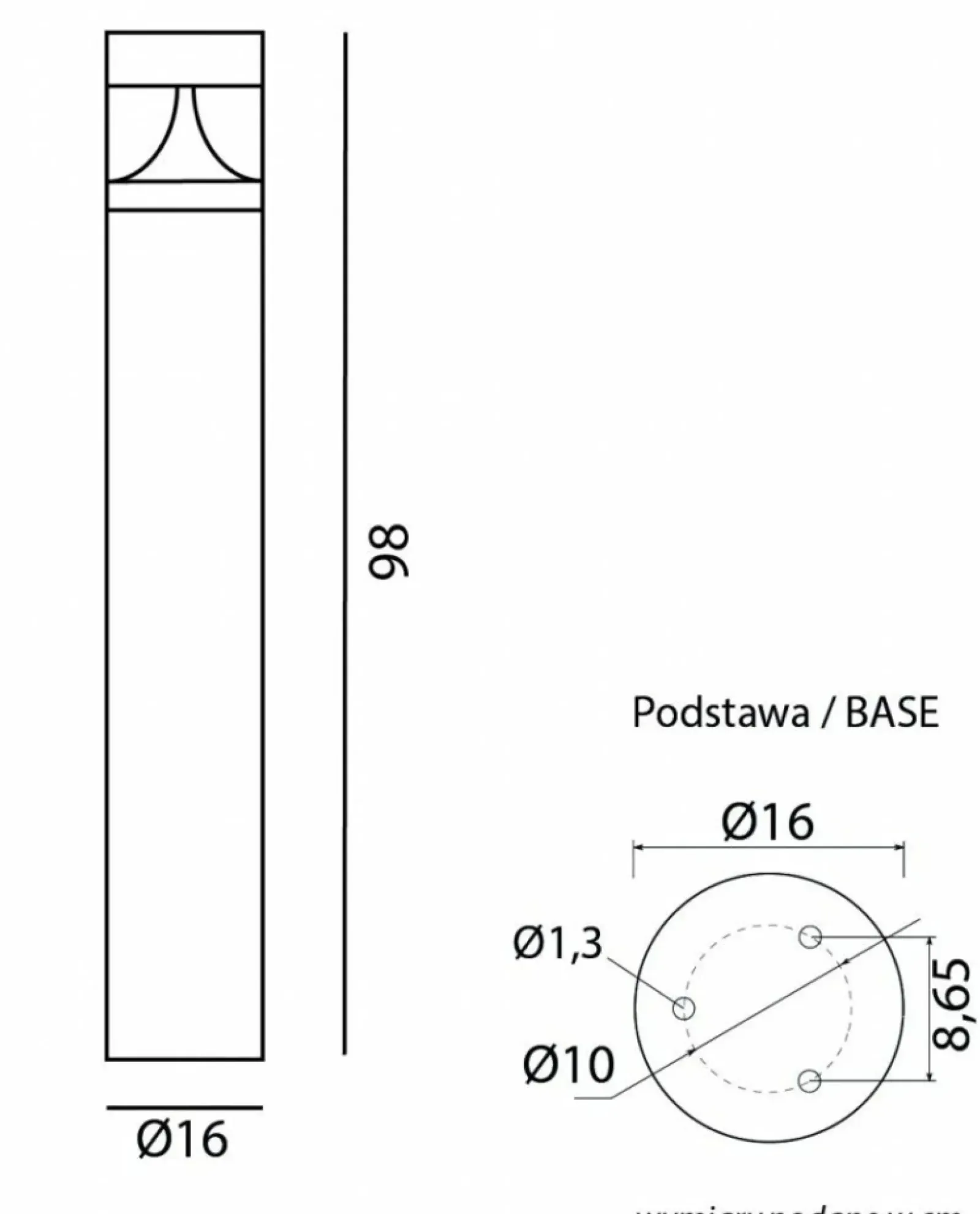 Sklep Kaja Ledowa lampa ogrodowa, moc 23W, grafitowa BRL-980 z serii BAREL | Kaja Oświetlen* Lampy Ogrodowe Stojące