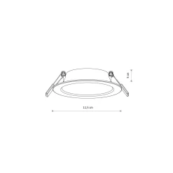 Sklep Kaja Ledowa lampa podtynkowa ⌀11,5cm 3000K 10535 MYKONOS LED | Kaja* Oprawy Podtynkowe|Lampy Led