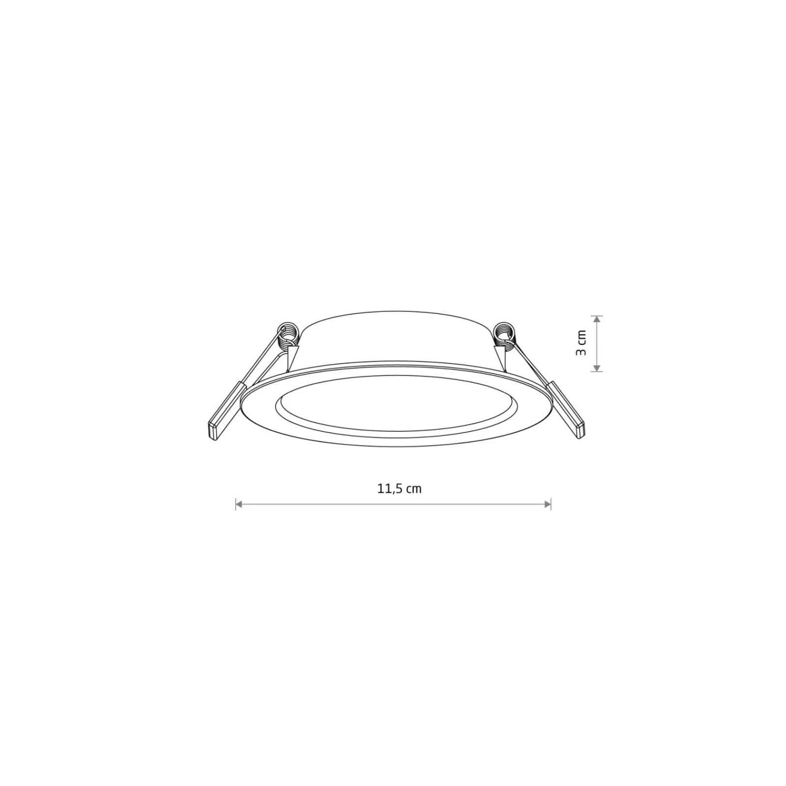 Sklep Kaja Ledowa lampa podtynkowa ⌀11,5cm 3000K 10535 MYKONOS LED | Kaja* Oprawy Podtynkowe|Lampy Led