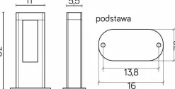 Sklep Kaja Ledowa lampa stojąca, dwukierunkowa GL15401 z serii EVO | Kaja Oświetlenie* Lampy Ogrodowe Stojące