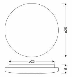 Sklep Kaja Ledowa lampa sufitowa do salonu ⌀25cm 12-28822 LINDA | Kaja* Plafony Klasyczne|Lampy Led