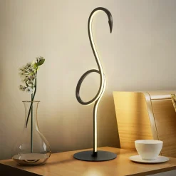 Sklep Kaja Ledowa lampka stołowa, flaming FLAMINGO-TL-BLK z serii FLAMINGO* Nowoczesne Lampki Stołowe