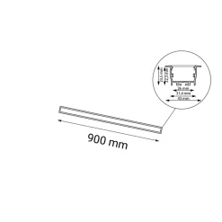 Sklep Kaja Ledowa listwa podtynkowa 90cm 4000K ANT 1826 HIATE | Kaja Oświetlenie* Oprawy Podtynkowe|Lampy Led