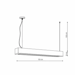 Sklep Kaja Ledowa listwa wisząca do holu LP-7001/1P 20 WH-93 24/3 z serii IBROS Outlet