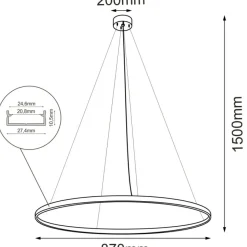 Sklep Kaja Ledowa obręcz wisząca ⌀87cm 3000K ANT 5334 z serii AGA Sale