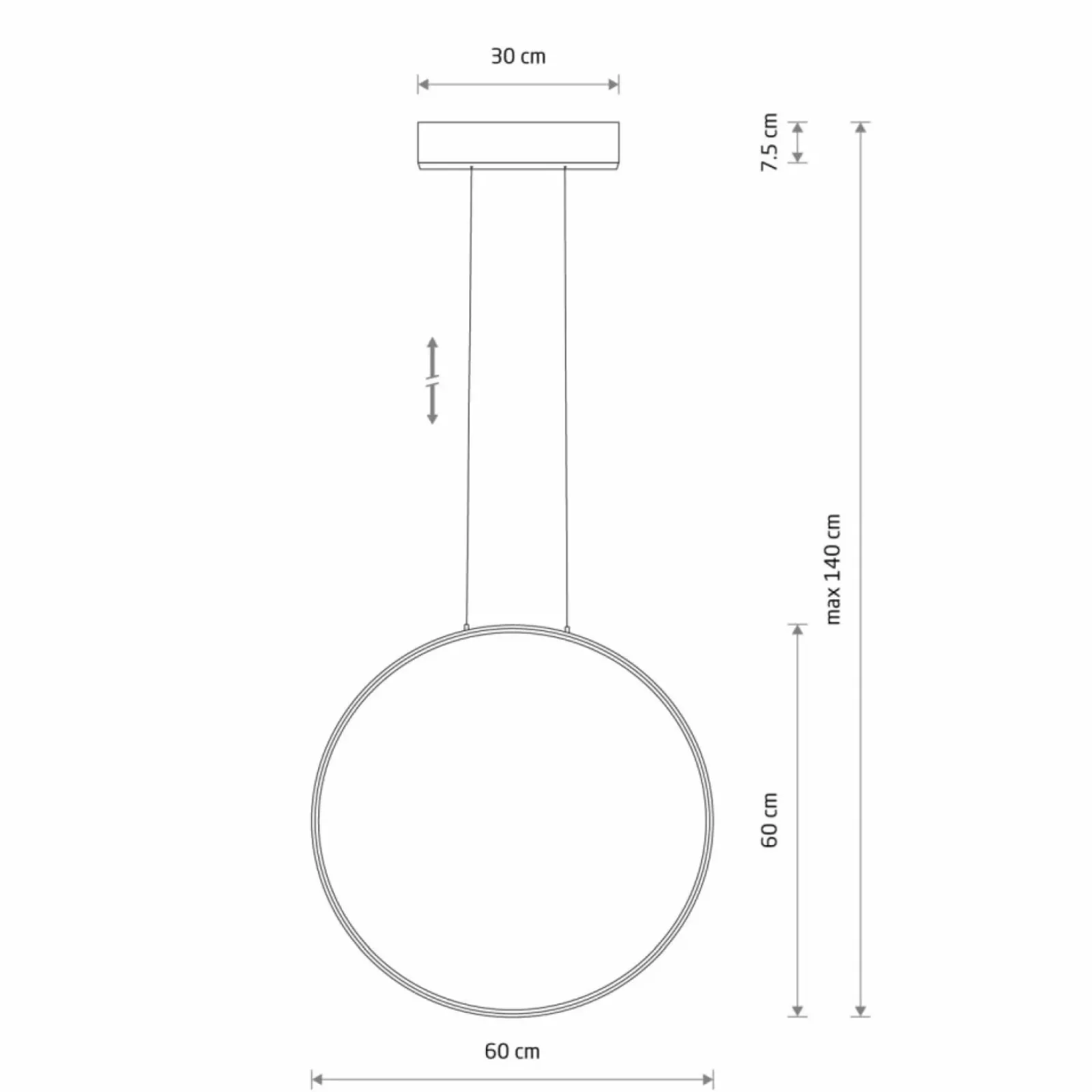 Sklep Kaja Ledowa obręcz wisząca do salonu 3000K ⌀60cm 10811 CIRCOLO LED | Kaja Flash Sale