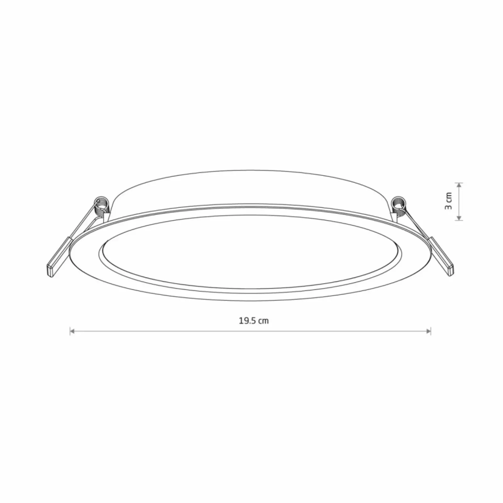 Sklep Kaja Ledowa oprawa wpustowa ⌀19,5cm 3000K 10542 MYKONOS LED | Kaja* Lampy Led|Oprawy Podtynkowe