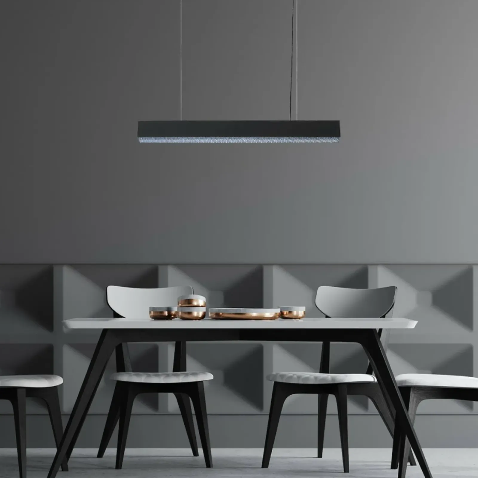 Sklep Kaja Ledowa, pozioma lampa 80cm LP-1201/1P M BK SMART MIRA M | Kaja Outlet
