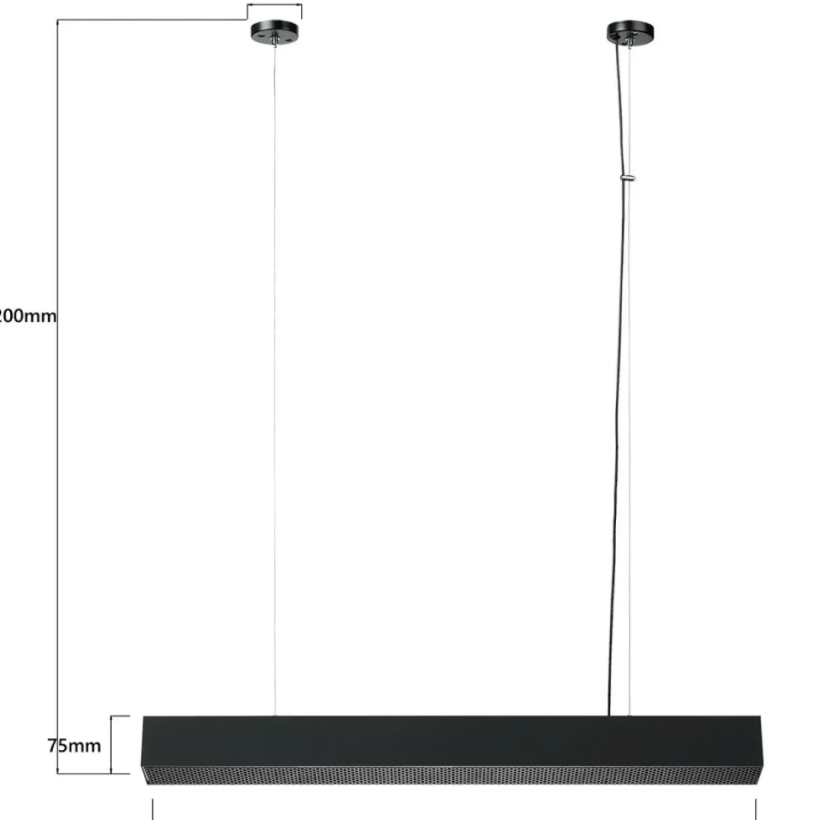 Sklep Kaja Ledowa, pozioma lampa 80cm LP-1201/1P M BK SMART MIRA M | Kaja Outlet