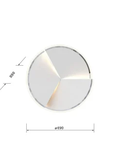 Sklep Kaja Ledowa, srebrna, okrągła lampa ścienna WF 9036-108L TRAPANI | Kaja* Lampy Led