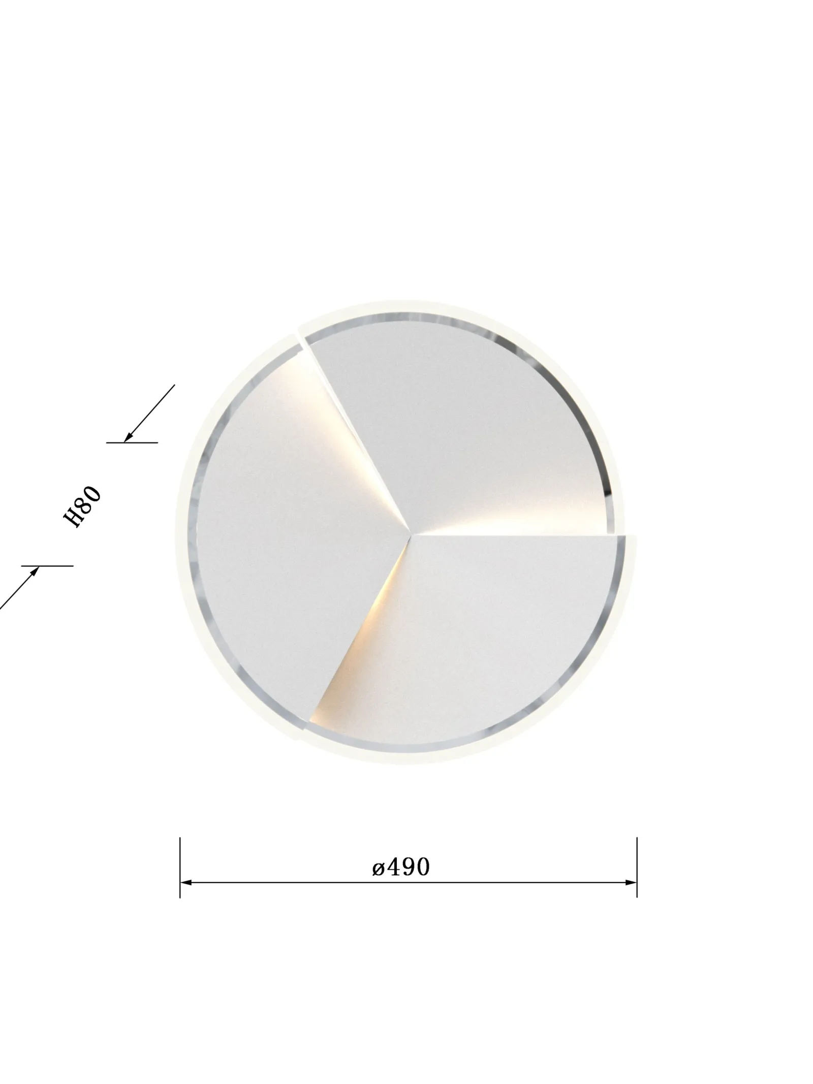 Sklep Kaja Ledowa, srebrna, okrągła lampa ścienna WF 9036-108L TRAPANI | Kaja* Lampy Led