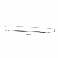 Sklep Kaja Ledowy, czarny kinkiet łazienkowy GS-LWA-18W 3000K BK z serii IBROS* Lampy Led