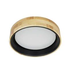Sklep Kaja Ledowy, drewniany plafon ⌀35cm PLF-4350-20W-WD-BK-4K z serii CAMPELO* Lampy Led|Plafony Nowoczesne